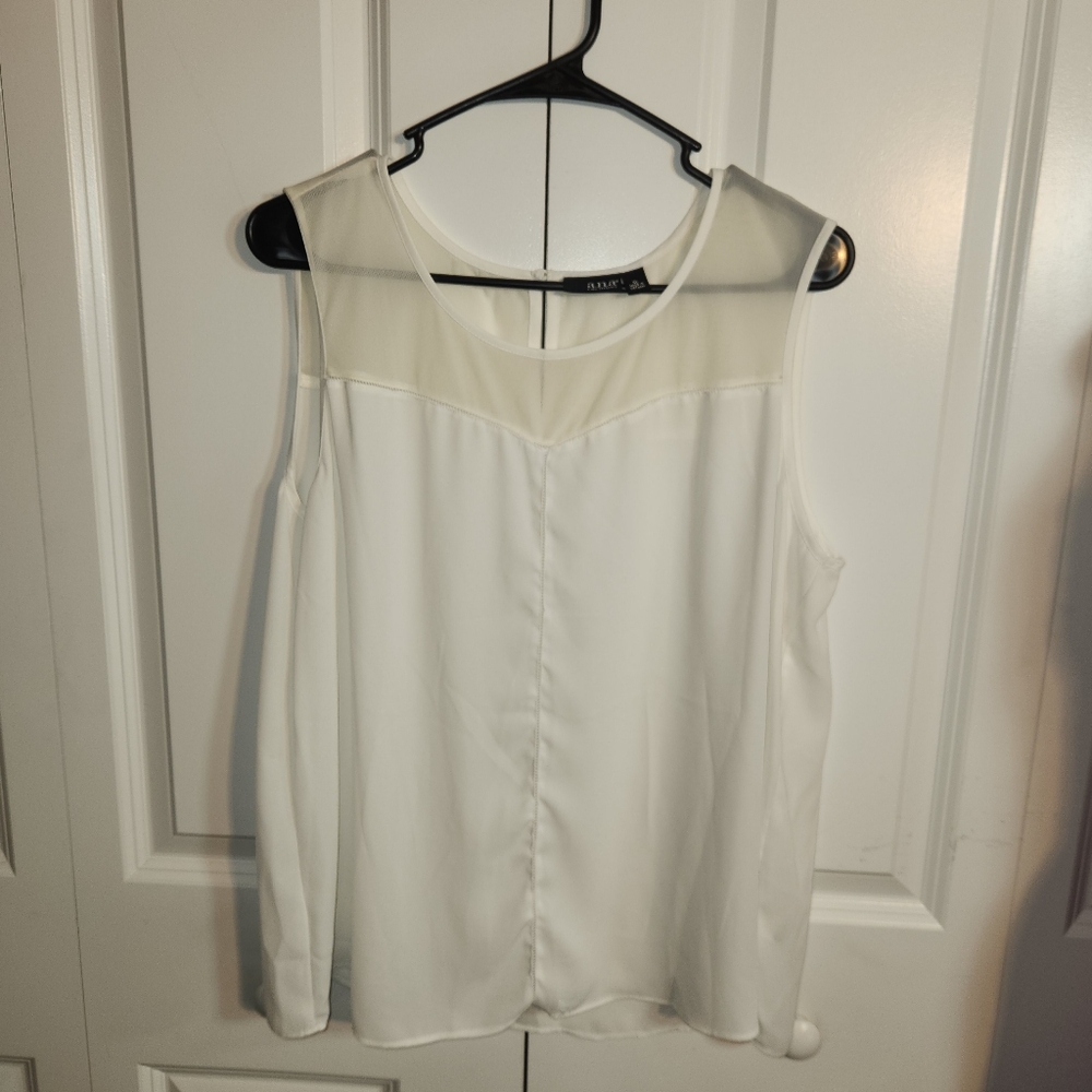 A New Day Cream Sleeveless Blouse with Boxy Fit